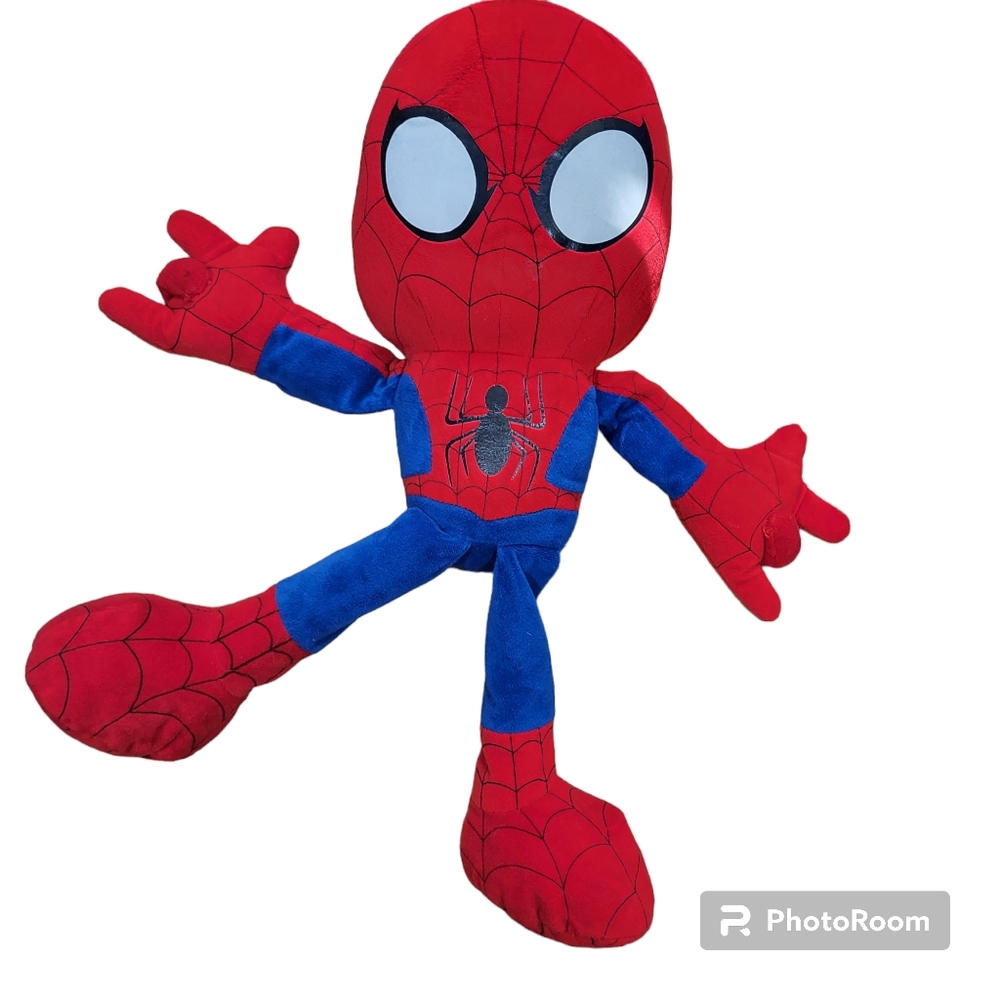 Spiderman Super Hero Marvel Comics Plush Stuffed Animal Large 22" Like New